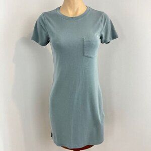 Abercrombie & Fitch Women's XST Tall Light Blue T-Shirt Dress Short Sleeve Knee